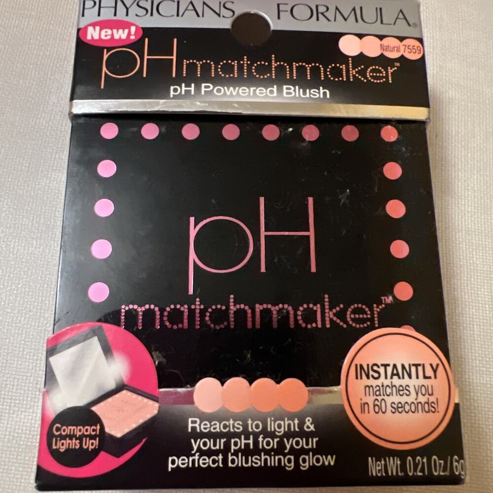 Physicians Formula pH Matchmaker pH Powdered Blush Natural 7559 Lighted Compact